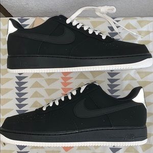 Nike Air Force 1, Lo-Top Sneakers, Size 15. Black.